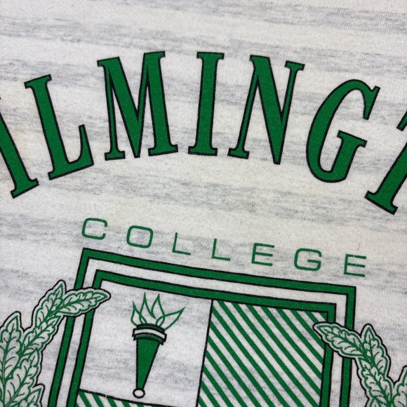 Vintage Wilmington College Striped T Shirt Medium - Picture 7 of 14